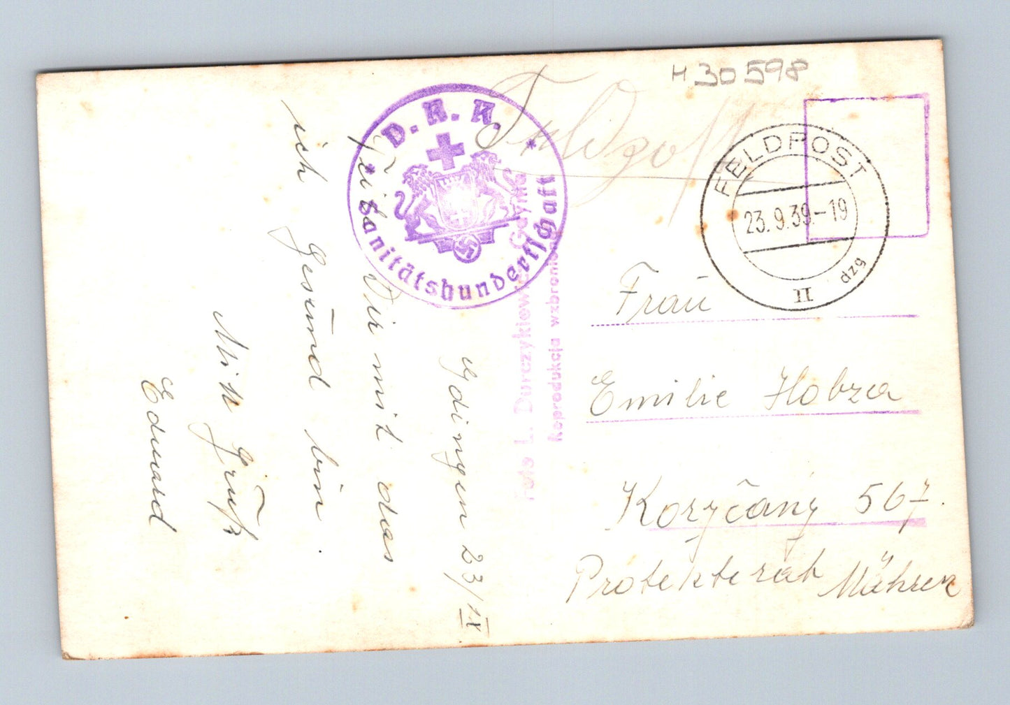 Pohlednice Polsko Gdynia Masowy Hotel Turystyczny nacisti (M30598)
