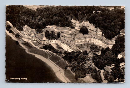 Pohlednice Německo Pillnitz zámek letecký pohled 1938 (M30609)