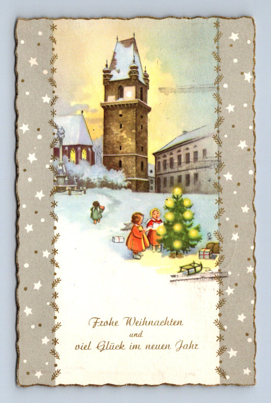 Pohlednice Rakousko Perchtoldsdorf vánoční motiv 1968 (M30626)