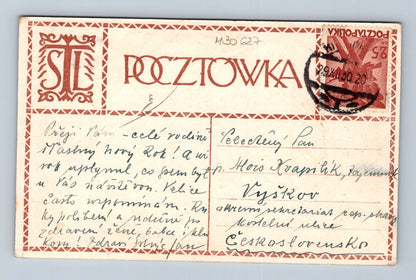 Pohlednice Polsko Novoroční blahopřání Vyškov 1950 (M30627)