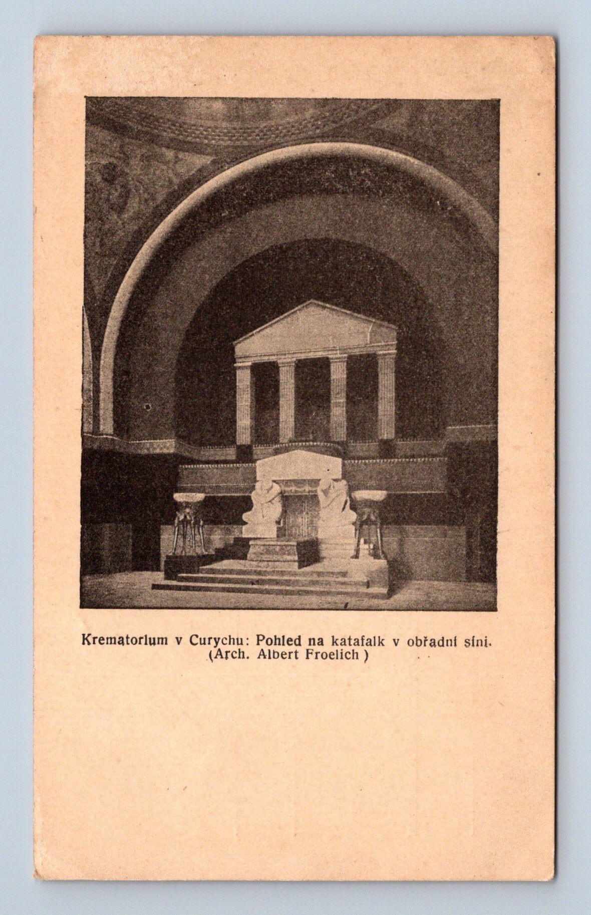 Pohlednice Švýcarsko Curych krematorium obřadní síň (M30629)