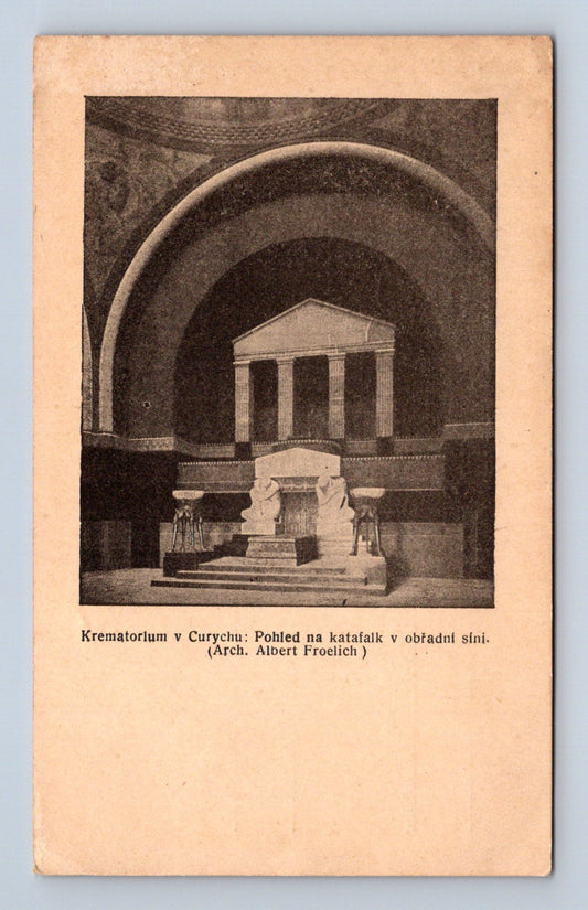 Pohlednice Švýcarsko Curych krematorium obřadní síň (M30629)