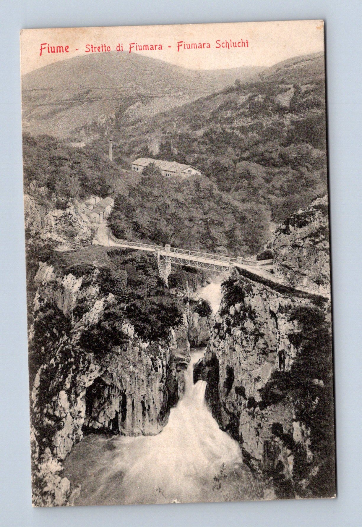 Pohlednice Chorvatsko Fiume Fiumara Schlucht 1909 (M30650)