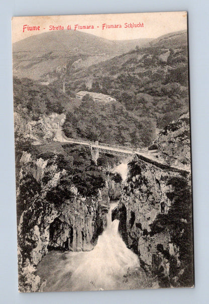 Pohlednice Chorvatsko Fiume Fiumara Schlucht 1909 (M30650)