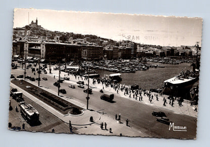 Pohlednice Francie Marseille přístav a město 1957 (M30667)