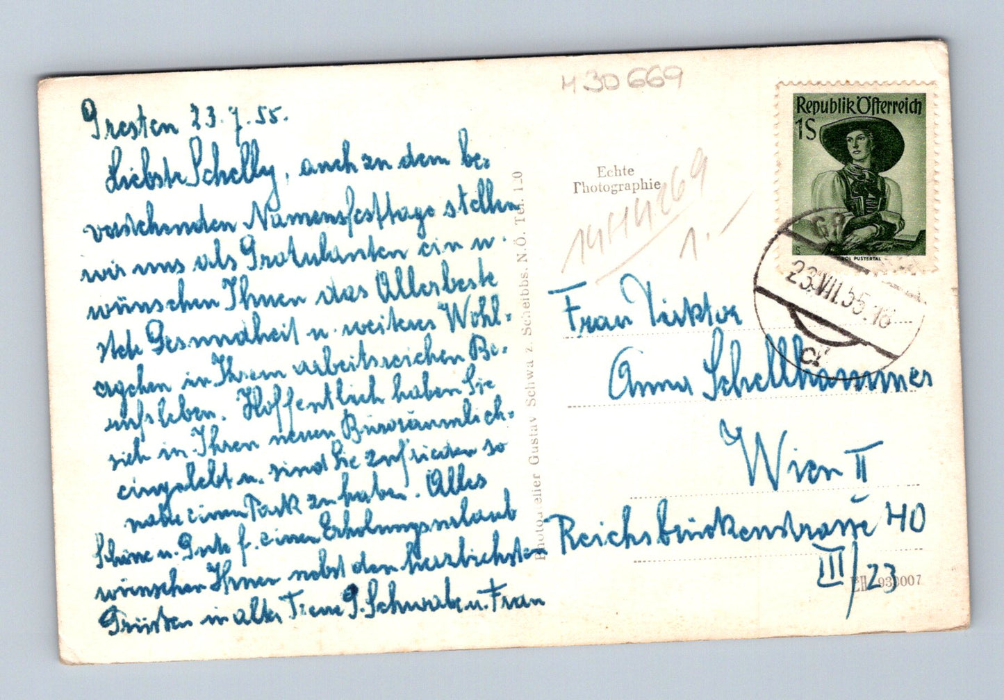 Pohlednice Rakousko Sommerfrische Cresten N.Ö. 1955 (M30669)