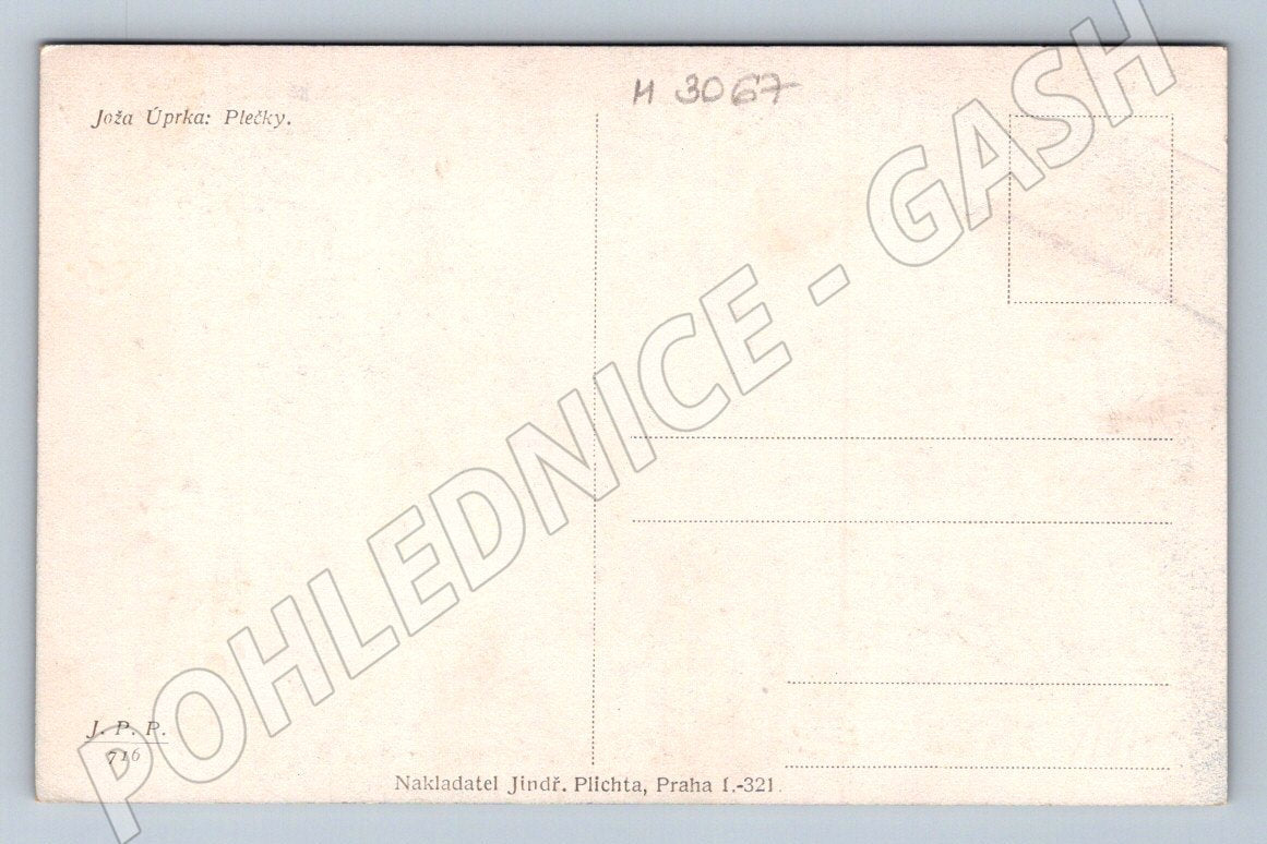 Postcard Joža Úprka Plečka ethnographic (M3067)