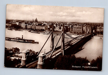 Pohlednice Maďarsko Budapešť Alžbětin most 1932 (M30674)