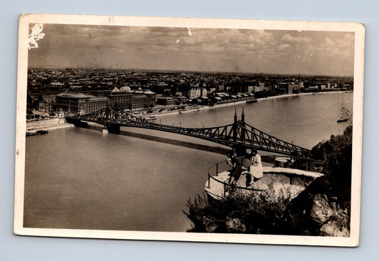 Pohlednice Maďarsko Budapešť most Gellértův vrch 1940 (M30675)