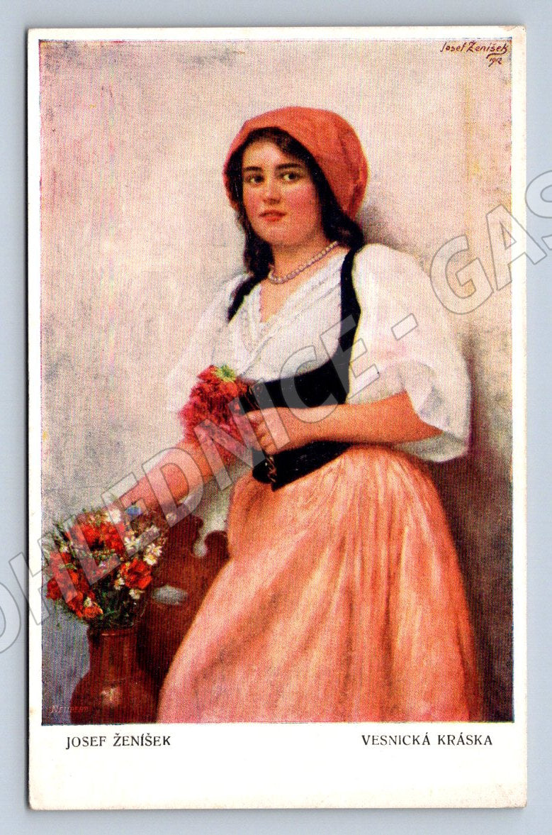 Postcard Village Beauty Josef Ženíšek Gallery of Masters (M3069)