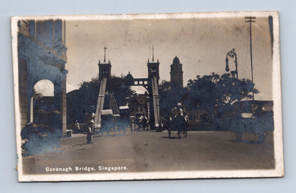 Pohlednice Singapore Cavanagh Bridge a ulice (M30702)