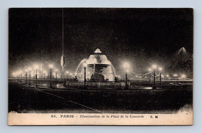 Pohlednice Francie Paříž Place de la Concorde iluminace (M30710)