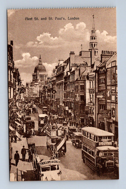 Pohlednice Velká Británie Londýn Fleet Street a St. Pauls (M30714)