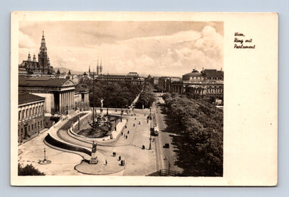 Pohlednice Rakousko Vídeň Ring s Parlamentem 1941 (M30716)