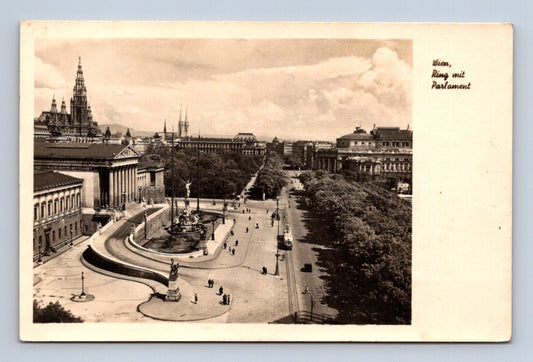 Pohlednice Rakousko Vídeň Ring s Parlamentem 1941 (M30716)