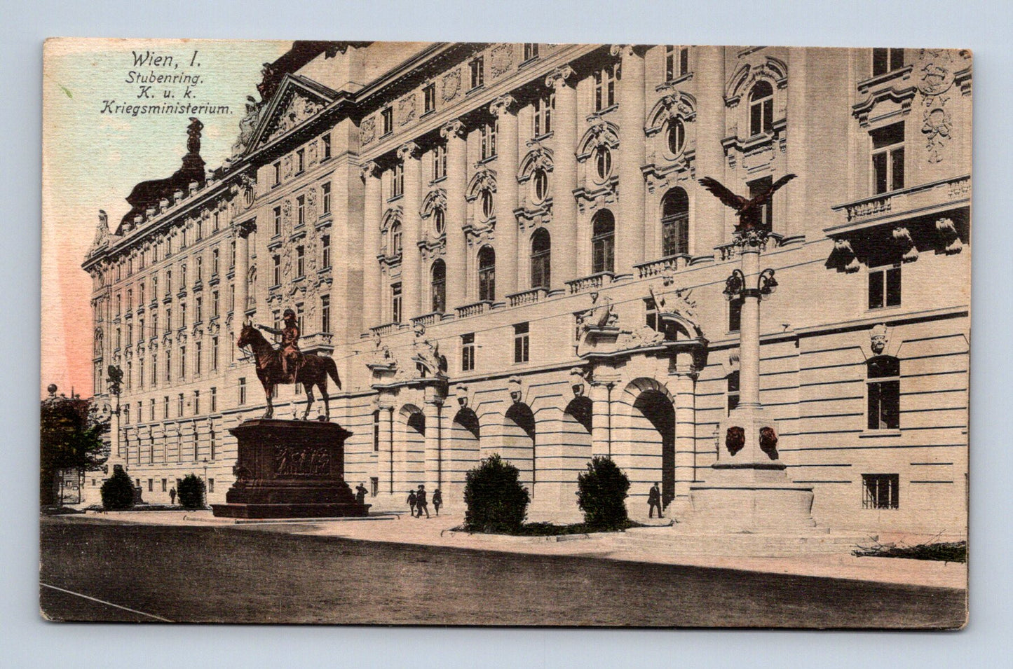 Pohlednice Rakousko Vídeň Stubenring Kriegsministerium 1908 (M30720)