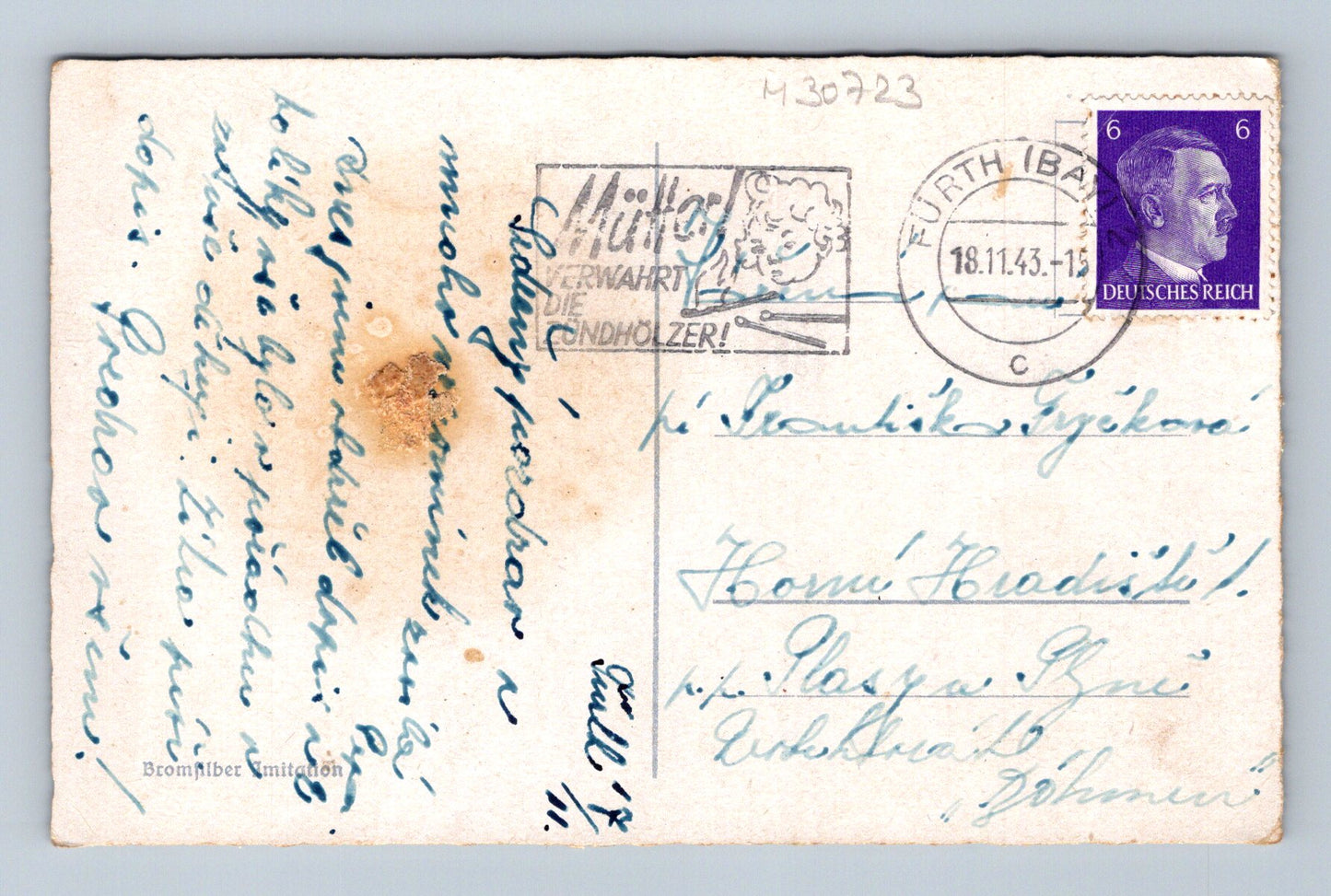 Pohlednice Německo Fürth Rathaus 1943 (M30723)