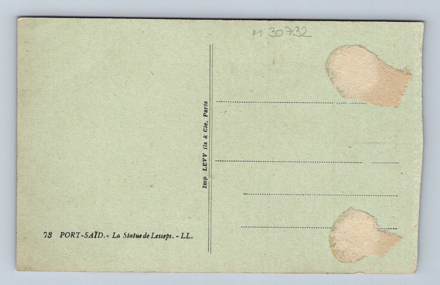 Pohlednice Egypt Port Said socha Lessepse (M30732)