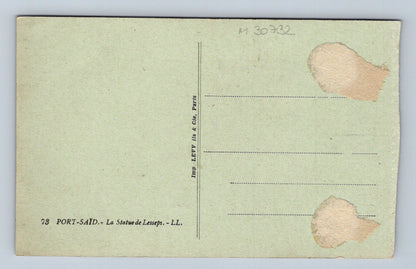 Pohlednice Egypt Port Said socha Lessepse (M30732)