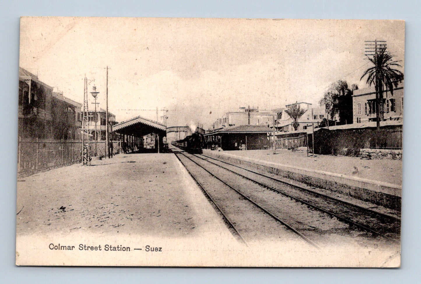 Pohlednice Egypt Suez Colmar Street Station (M30735)