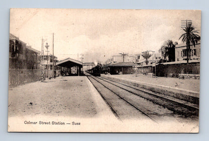 Pohlednice Egypt Suez Colmar Street Station (M30735)