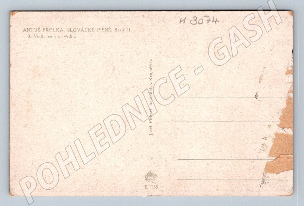 Postcard Antoš Frolka Slovak folk songs (M3074)