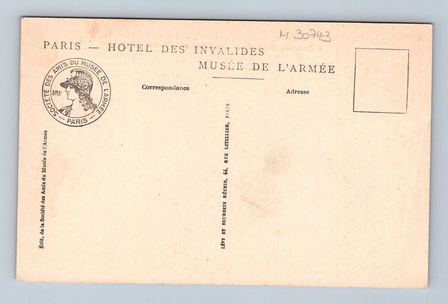 Pohlednice Francie Paříž invalidovna socha Somme (M30743)