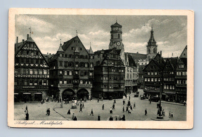 Pohlednice Německo Stuttgart Marktplatz 1917 (M30745)