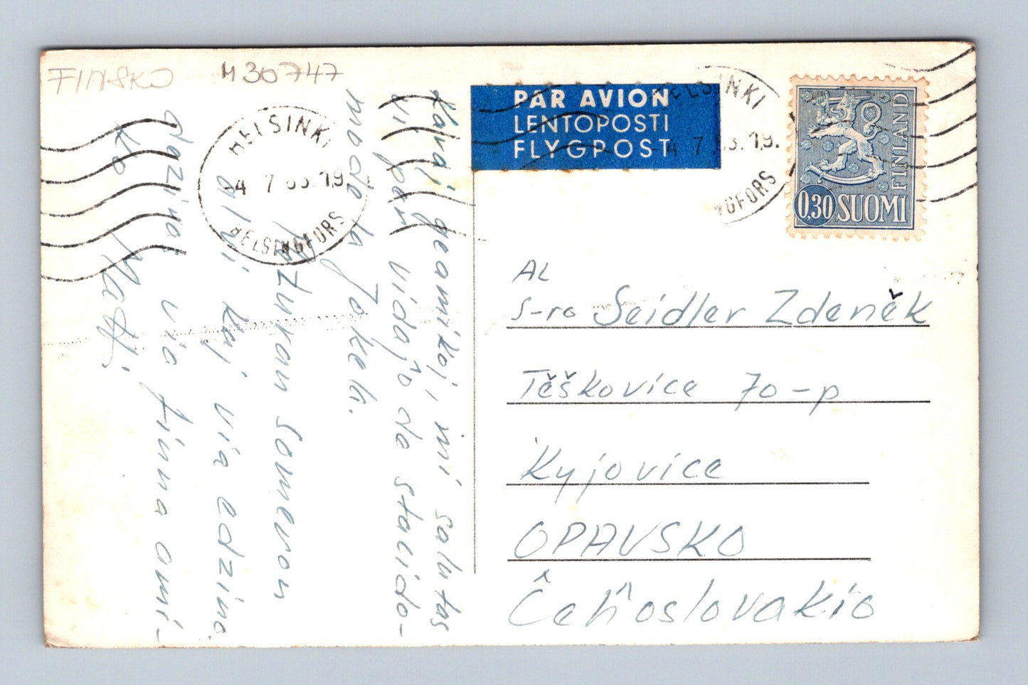 Pohlednice Finsko Jokela nádraží 1973 (M30747)