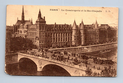 Pohlednice Francie Paříž Conciergerie a Sainte-Chapelle 1921 (M30761)