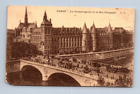 Pohlednice Francie Paříž Conciergerie a Sainte-Chapelle 1921 (M30761)
