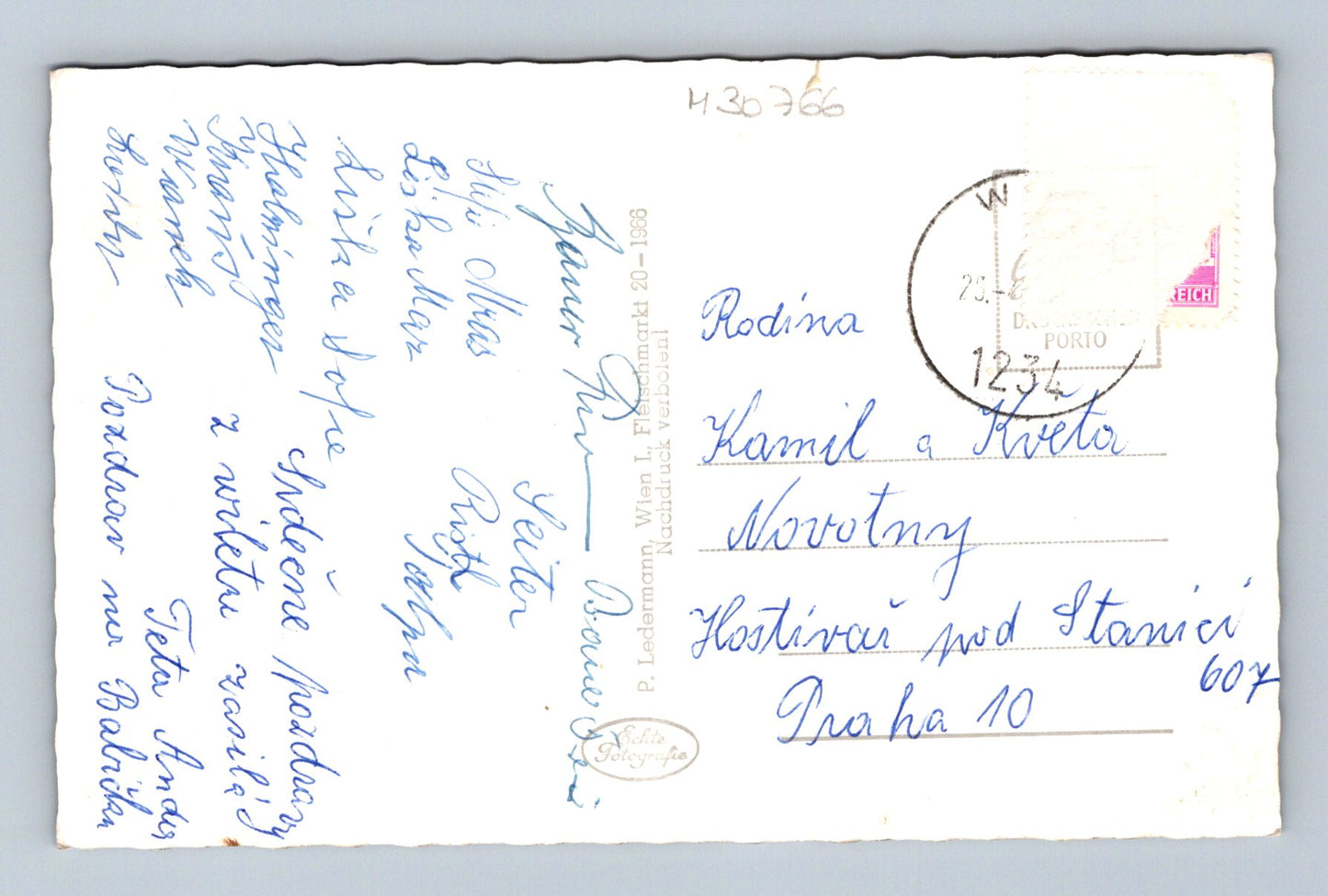 Pohlednice Rakousko Hadersfeld pomník 1938 (M30766)