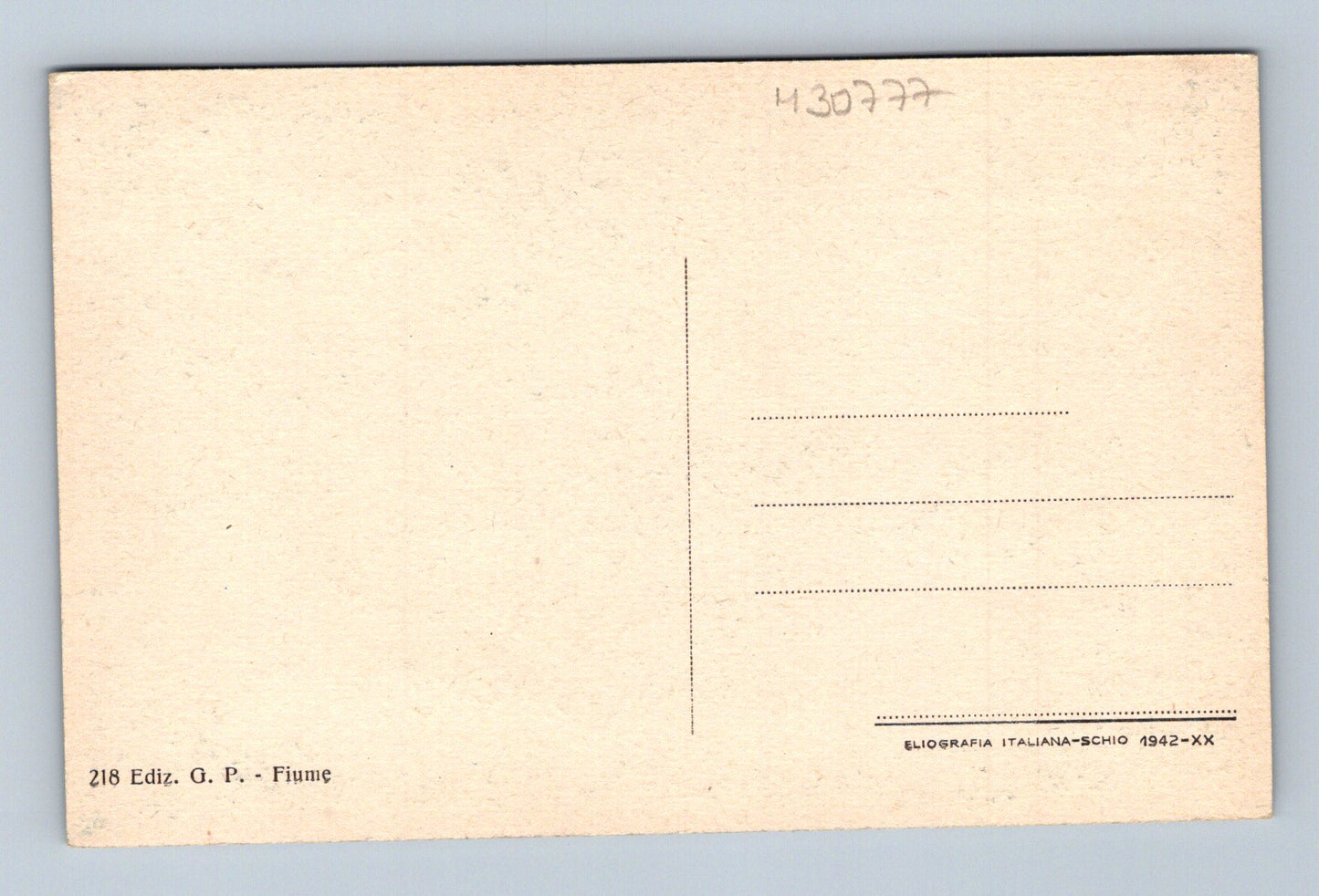 Pohlednice Itálie Fiume Tempio Votivo 1942 (M30777)