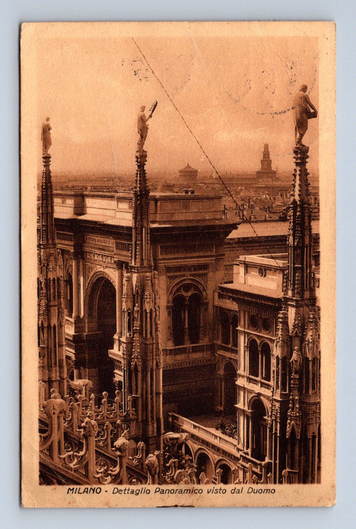 Pohlednice Itálie Milán Dóm panorama 1907 (M30784)