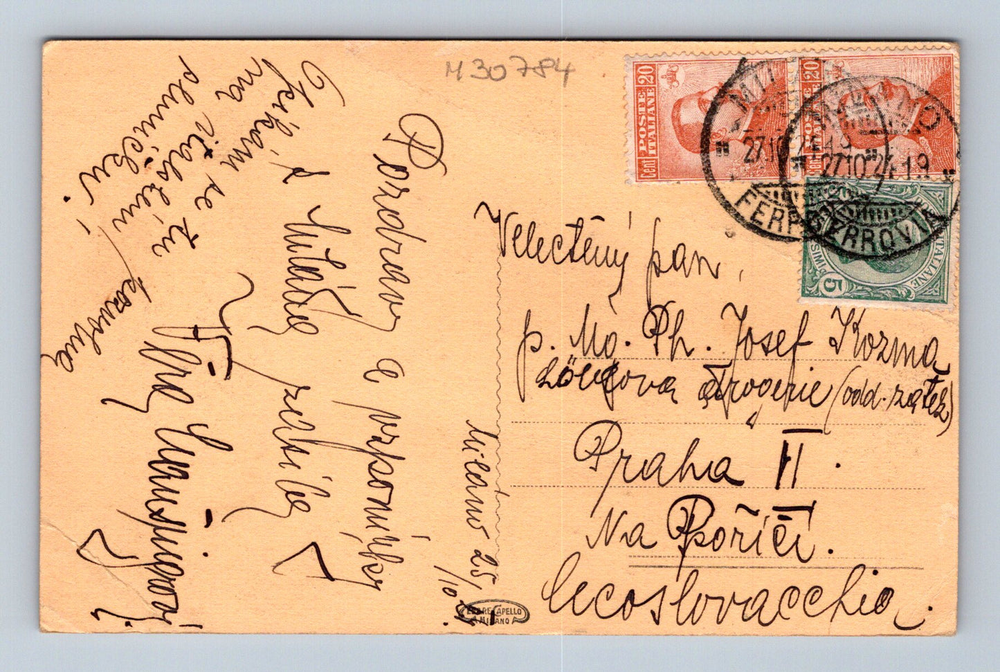 Pohlednice Itálie Milán Dóm panorama 1907 (M30784)