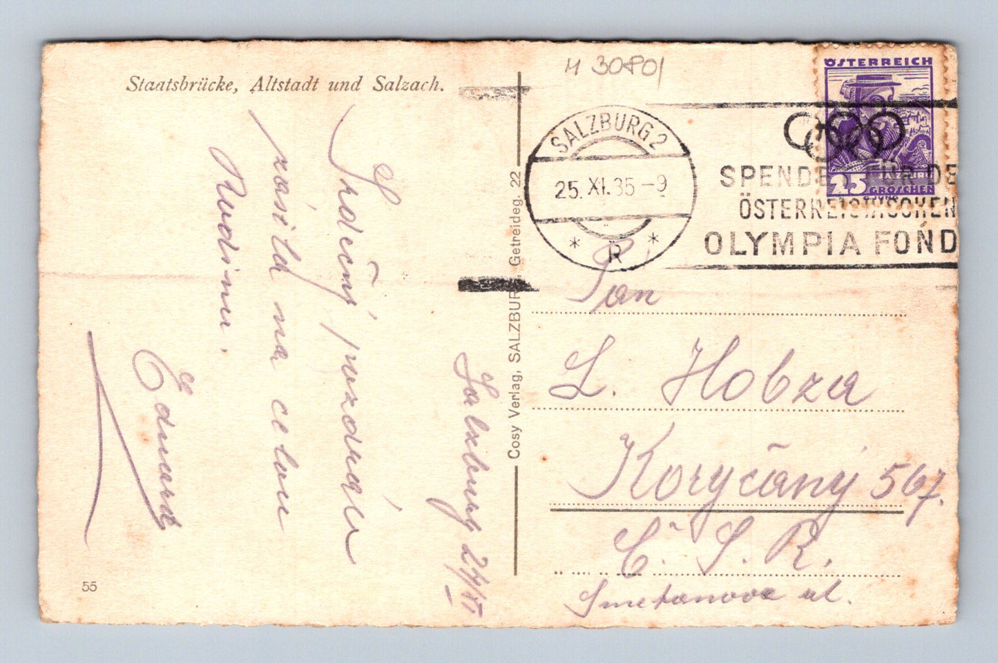 Pohlednice Rakousko Salzburg panorama 1935 (M30801)