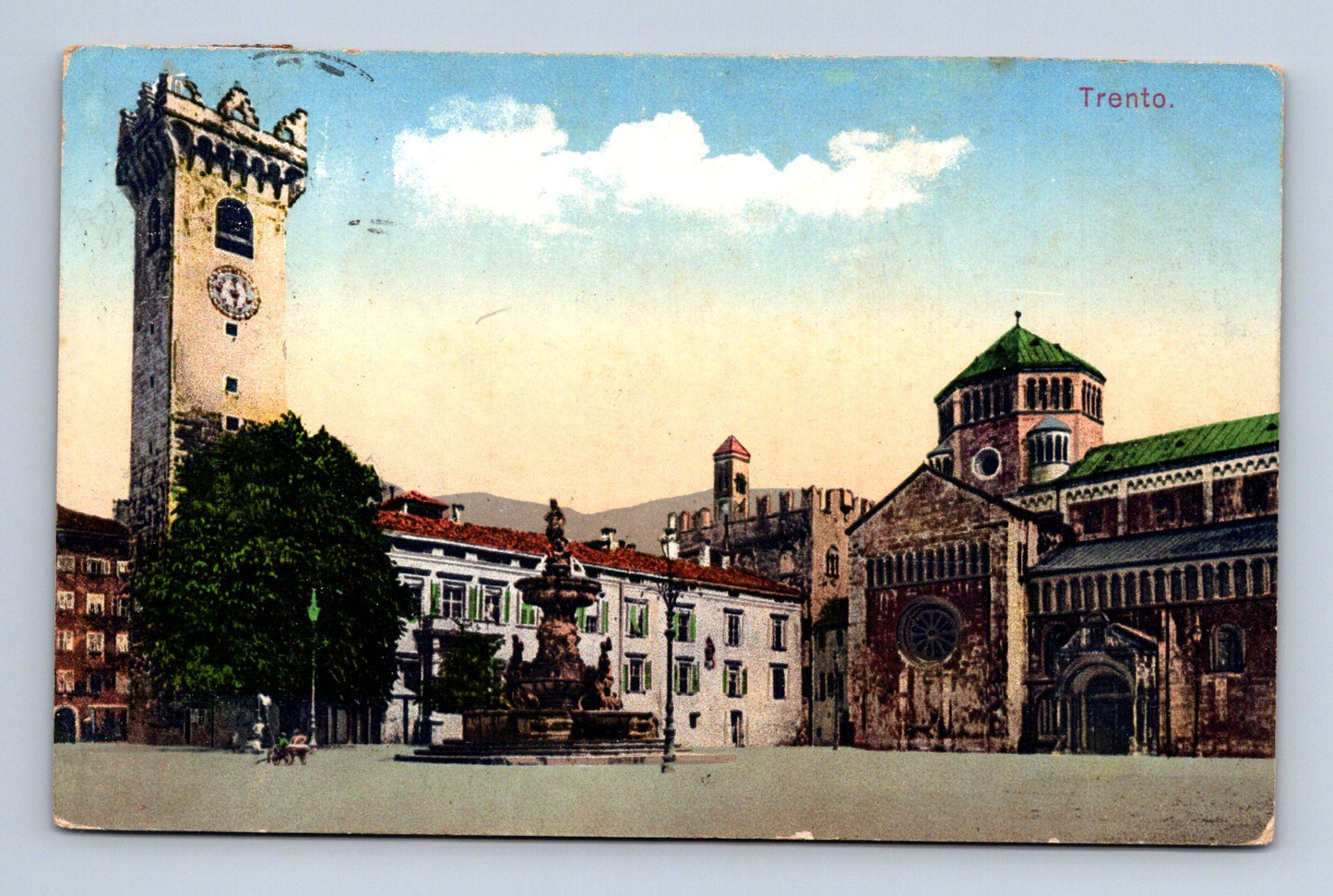 Pohlednice Itálie Trento město 1908 (M30810)