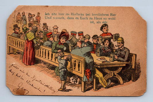 Pohlednice Německo Hofbräu pivnice 1899 (M30816)