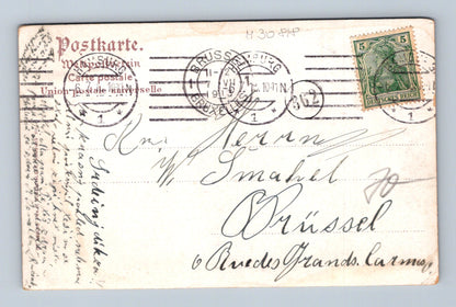 Pohlednice Německo Hamburg Boathaus Lombardsbrücke 1912 (M30818)
