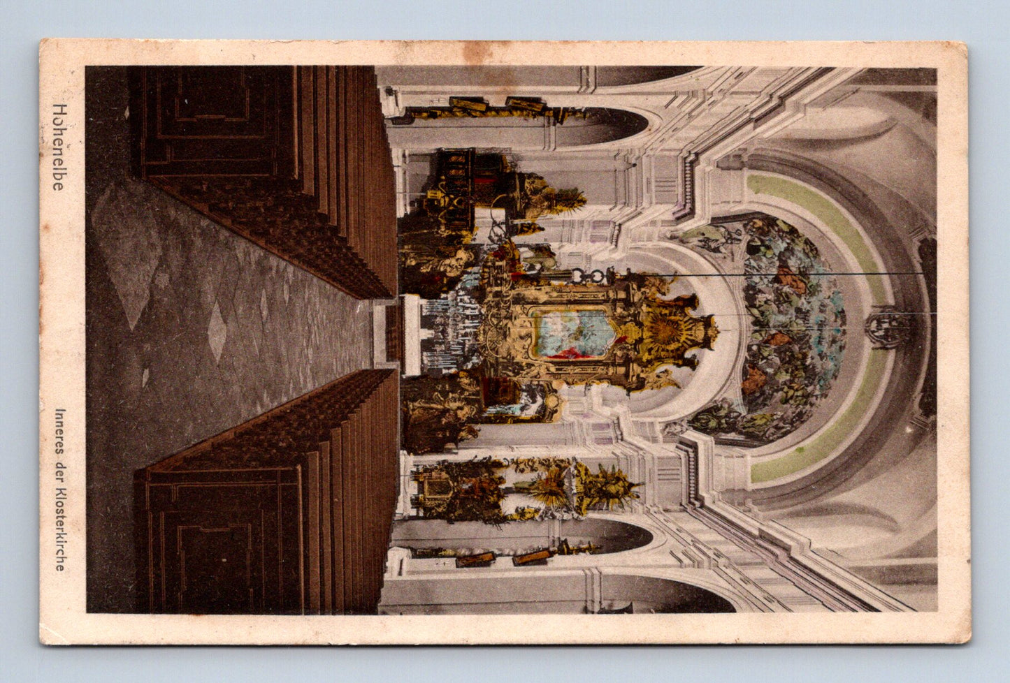 Pohlednice Vrchlabí klášterní kostel interiér 1908 (M30820)
