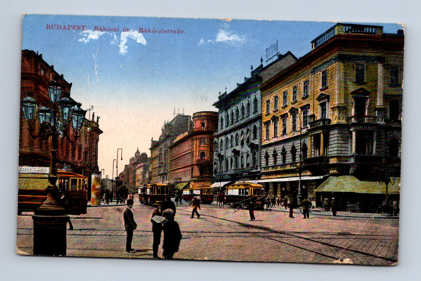 Pohlednice Maďarsko Budapešť Rákóczi út 1905 (M30821)