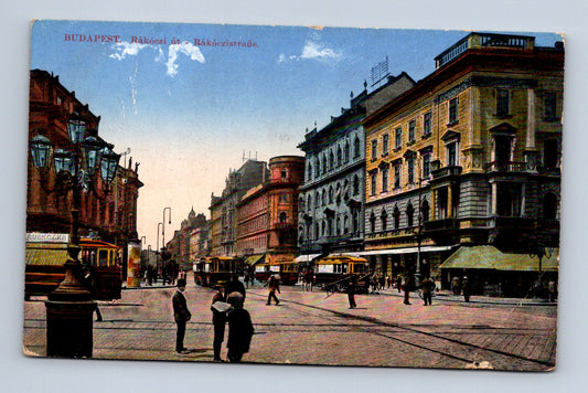 Pohlednice Maďarsko Budapešť Rákóczi út 1905 (M30821)