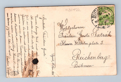 Pohlednice Madarsko Budapešť Városliget fontána 1915 (M30822)