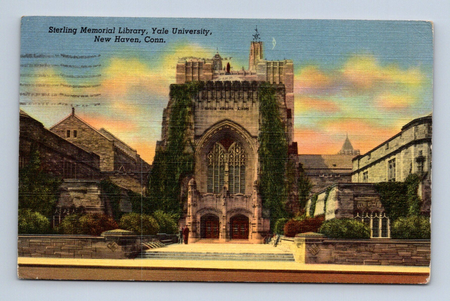 Pohlednice USA New Haven Sterling Memorial Library 1952 (M30827)