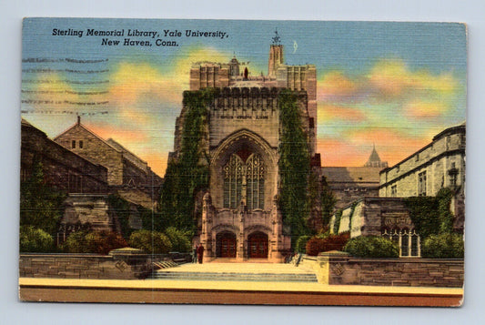 Pohlednice USA New Haven Sterling Memorial Library 1952 (M30827)