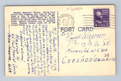 Pohlednice USA New Haven Sterling Memorial Library 1952 (M30827)