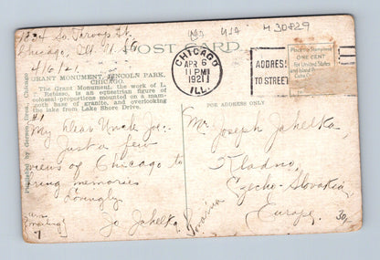 Pohlednice USA Chicago Grants Monument 1921 (M30829)