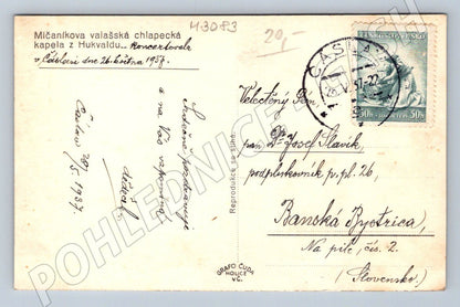 Postcard Wallachian boys' band Hukvaldy 1937 (M3083)