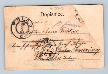 Pohlednice Rakousko Vídeň Hofburg a fontána 1905 (M30830)