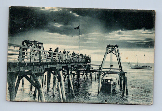 Pohlednice Německo Ahlbeck přístav 1906 (M30831)